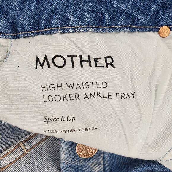 Mother High Waisted Looker Ankle Fray Jeans 26 / 2 - Picture 6 of 12